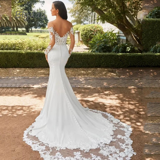 Elegant Sweetheart Mermaid Wedding Dress Sweep Train